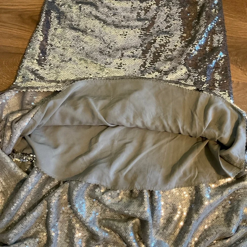 Anthropologie Metallic One-Shoulder Dress - Picture 12 of 12